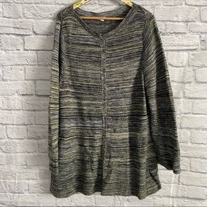 J. Jill Women's Multicolor Long Sleeve Knit Tunic Sweater Size XL